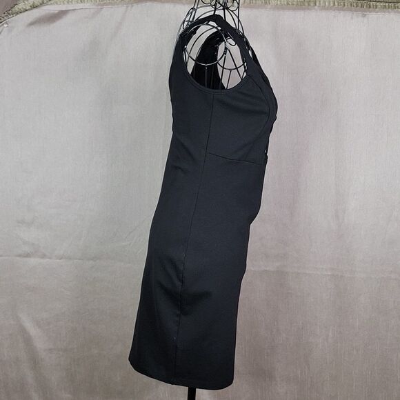 BABE SOCIETY GLARE Black Lace Up Bodycon Cut Out Tank Dress Medium - Picture 4 of 8